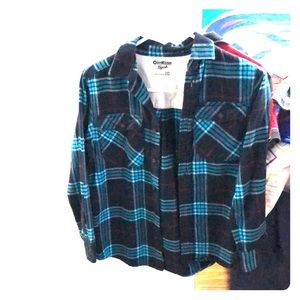 Kids blue and white top